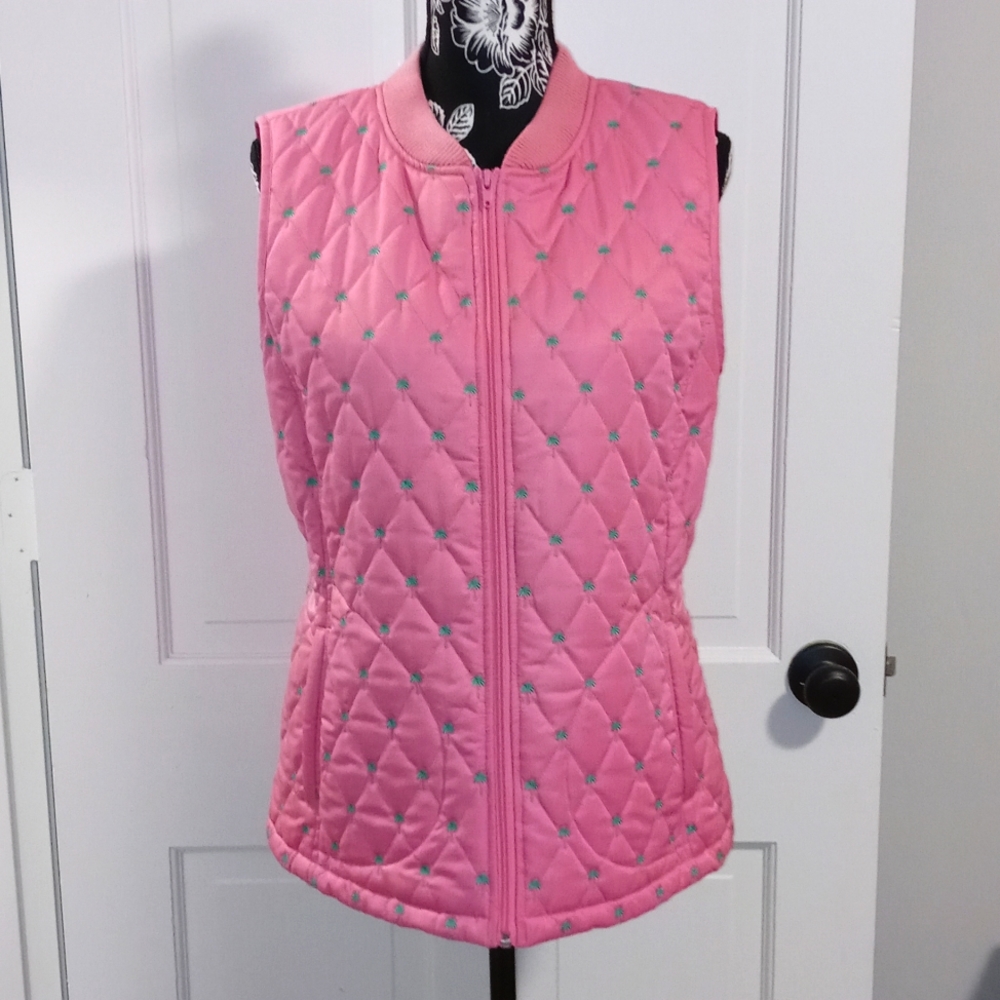 🌴RARE/VTG Lilly Pulitzer🌴 - Pink/Green Palm Tree Vest